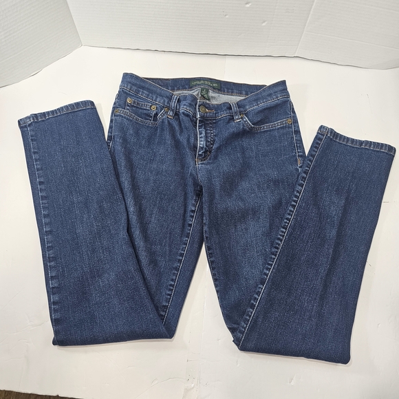 Lauren Ralph Lauren Dark Blue Straight Leg Jeans Sz 4 - Picture 9 of 13
